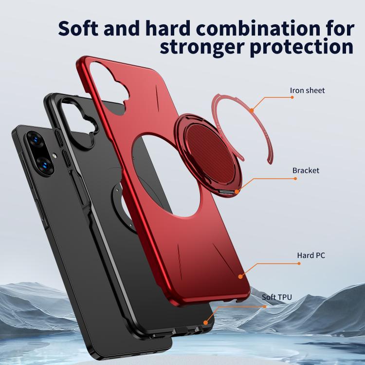 For Samsung Galaxy A07 4G Kalebol Magnetic MagSafe Rotation Holder PC Phone Case