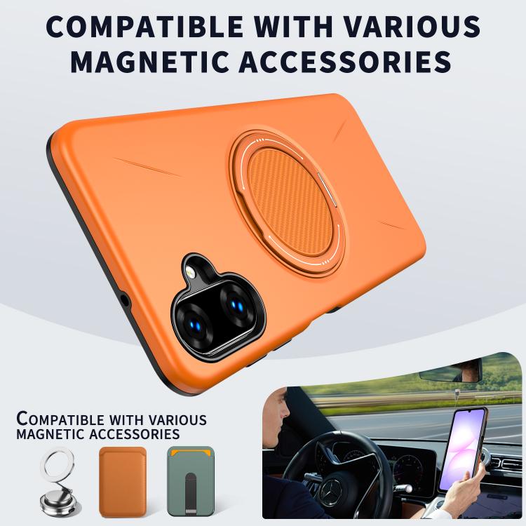 For Samsung Galaxy A07 4G Kalebol Magnetic MagSafe Rotation Holder PC Phone Case