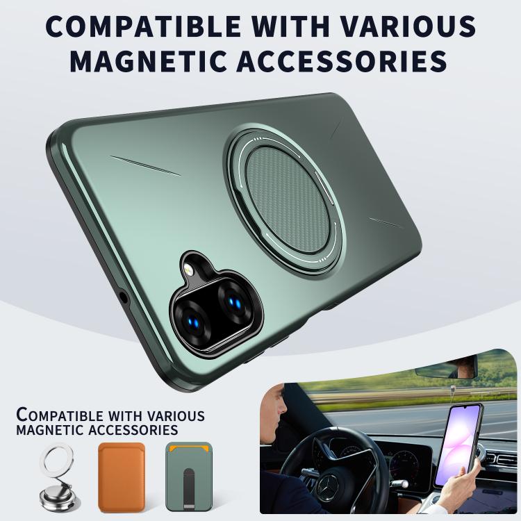For Samsung Galaxy A07 4G Kalebol Magnetic MagSafe Rotation Holder PC Phone Case