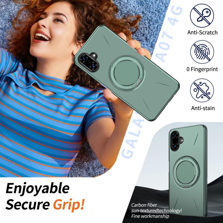 For Samsung Galaxy A07 4G Kalebol Magnetic MagSafe Rotation Holder PC Phone Case
