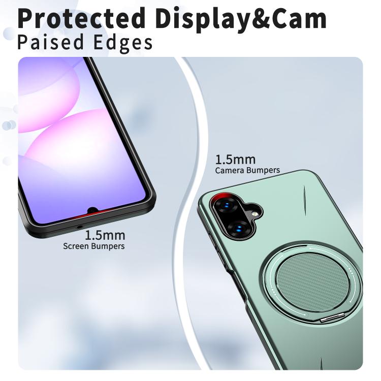 For Samsung Galaxy A07 4G Kalebol Magnetic MagSafe Rotation Holder PC Phone Case