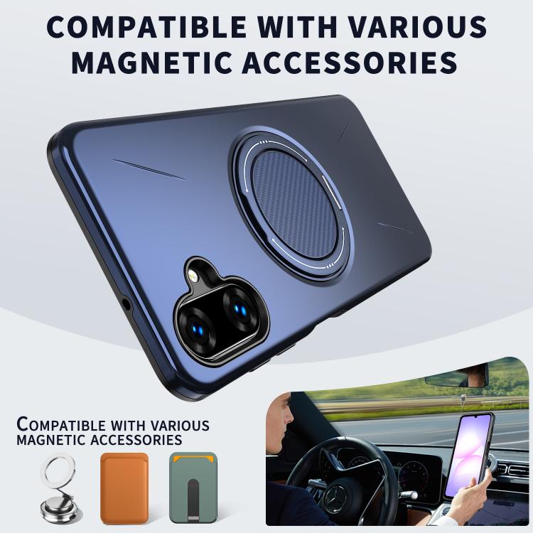 For Samsung Galaxy A07 4G Kalebol Magnetic MagSafe Rotation Holder PC Phone Case