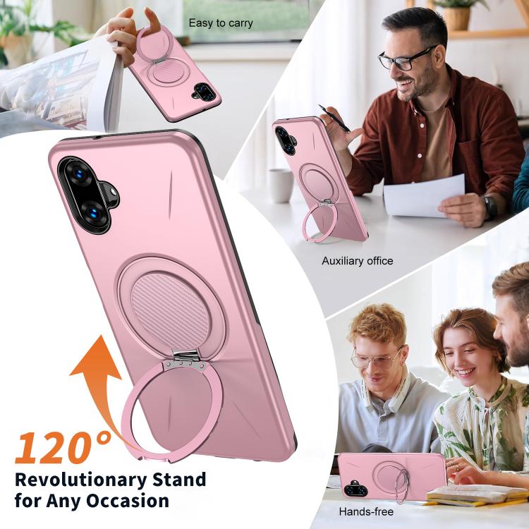 For Samsung Galaxy A07 4G Kalebol Magnetic MagSafe Rotation Holder PC Phone Case