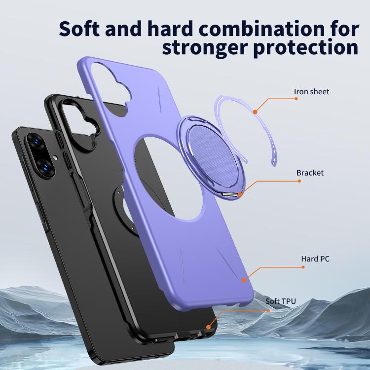 For Samsung Galaxy A07 4G Kalebol Magnetic MagSafe Rotation Holder PC Phone Case