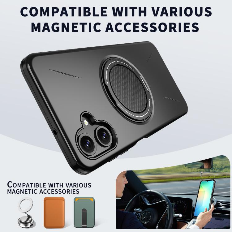 For Samsung Galaxy A06 4G / 5G Kalebol Magnetic MagSafe Rotation Holder PC Phone Case