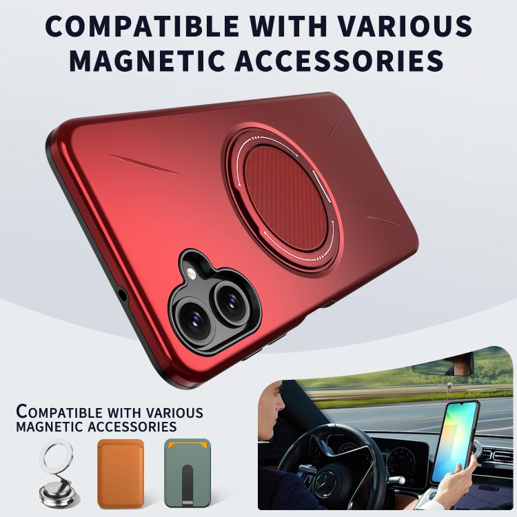 For Samsung Galaxy A06 4G / 5G Kalebol Magnetic MagSafe Rotation Holder PC Phone Case