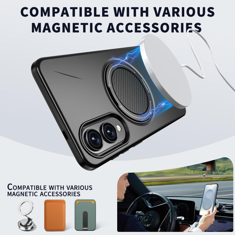 For Samsung Galaxy S25 Edge 5G Kalebol Magnetic MagSafe Rotation Holder PC Phone Case