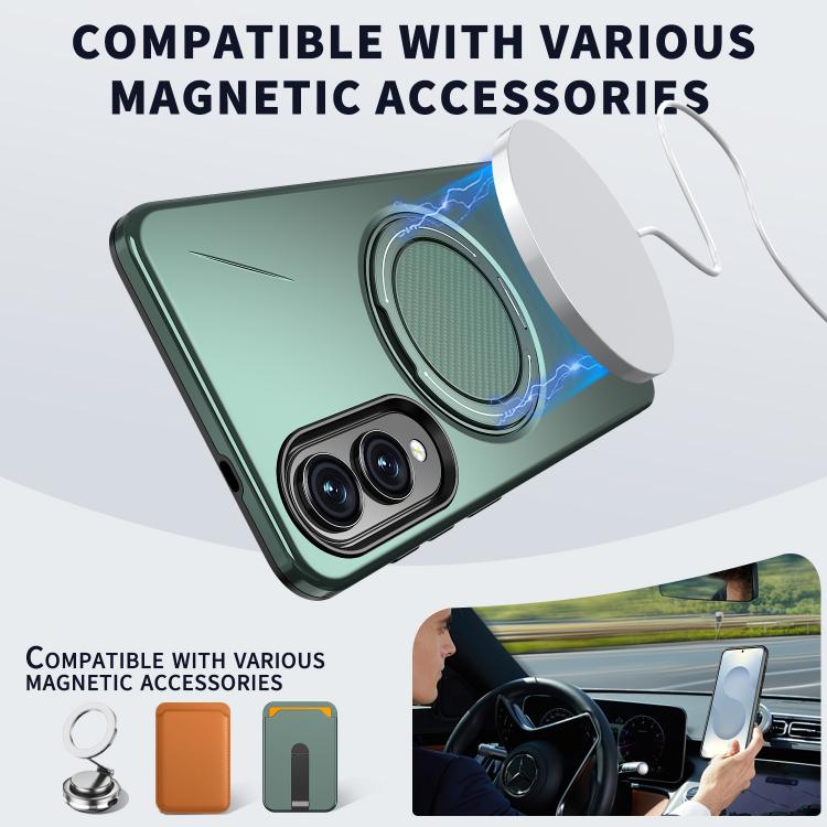 For Samsung Galaxy S25 Edge 5G Kalebol Magnetic MagSafe Rotation Holder PC Phone Case