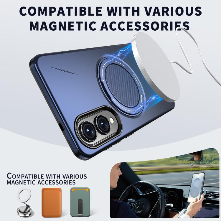 For Samsung Galaxy S25 Edge 5G Kalebol Magnetic MagSafe Rotation Holder PC Phone Case