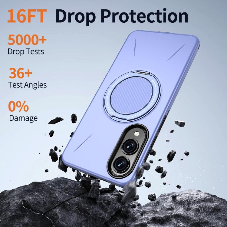 For Samsung Galaxy S25 Edge 5G Kalebol Magnetic MagSafe Rotation Holder PC Phone Case