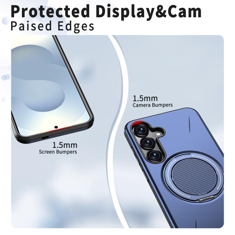 For Samsung Galaxy S25 5G Kalebol Magnetic MagSafe Rotation Holder PC Phone Case