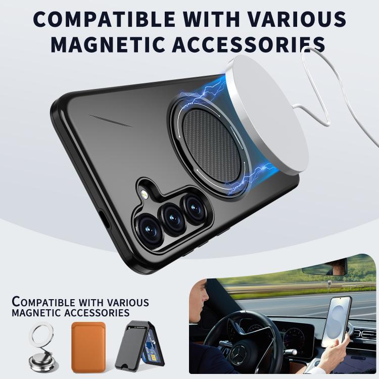 For Samsung Galaxy S23 5G Kalebol Magnetic MagSafe Rotation Holder PC Phone Case