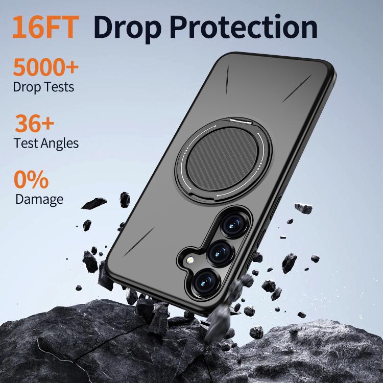 For Samsung Galaxy S23 5G Kalebol Magnetic MagSafe Rotation Holder PC Phone Case