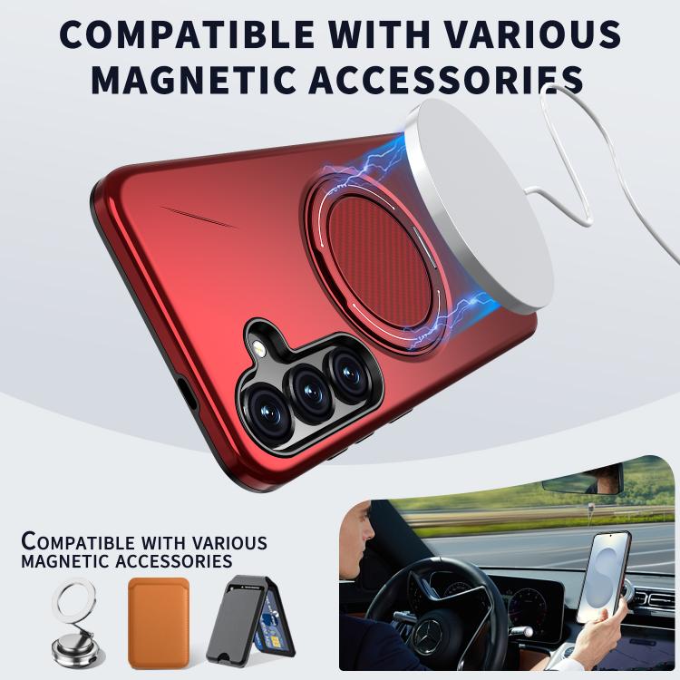 For Samsung Galaxy S23 5G Kalebol Magnetic MagSafe Rotation Holder PC Phone Case