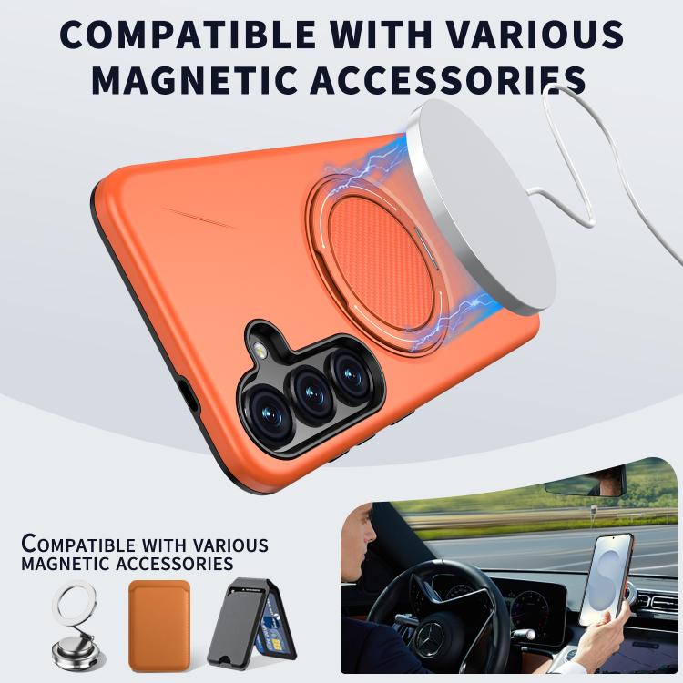 For Samsung Galaxy S23 5G Kalebol Magnetic MagSafe Rotation Holder PC Phone Case