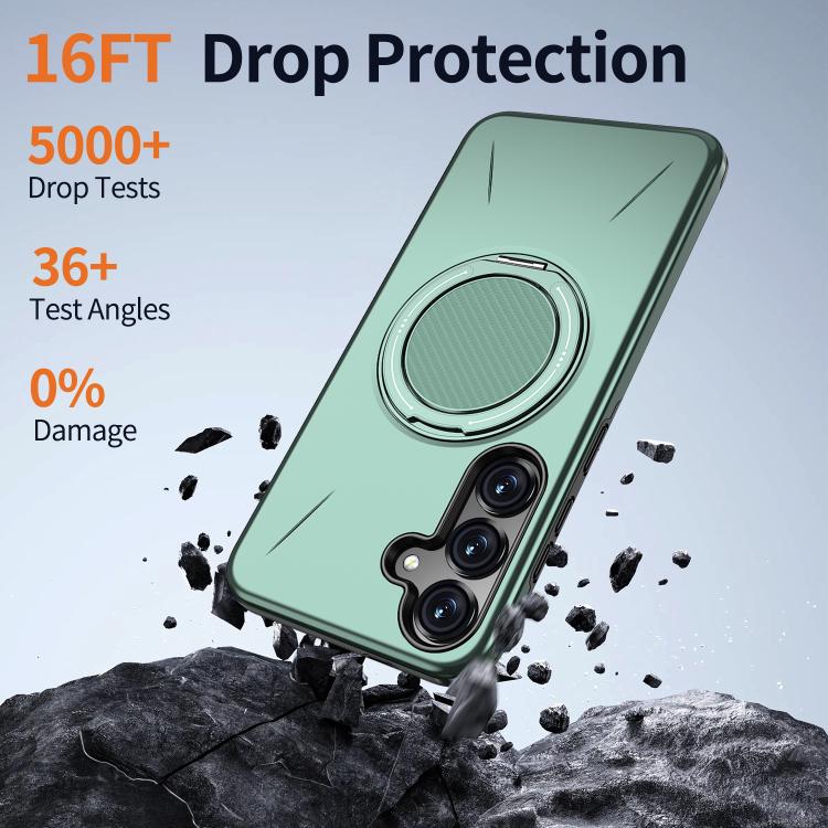 For Samsung Galaxy S23 5G Kalebol Magnetic MagSafe Rotation Holder PC Phone Case
