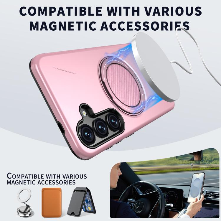 For Samsung Galaxy S23 5G Kalebol Magnetic MagSafe Rotation Holder PC Phone Case