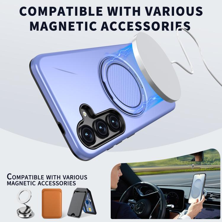 For Samsung Galaxy S23 5G Kalebol Magnetic MagSafe Rotation Holder PC Phone Case