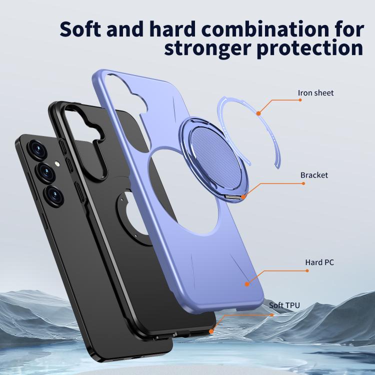 For Samsung Galaxy S23 5G Kalebol Magnetic MagSafe Rotation Holder PC Phone Case