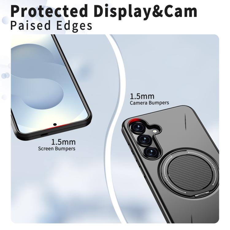 For Samsung Galaxy S24+ 5G Kalebol Magnetic MagSafe Rotation Holder PC Phone Case