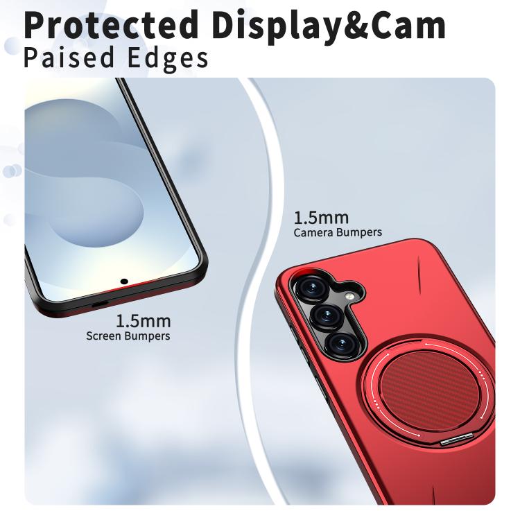 For Samsung Galaxy S24+ 5G Kalebol Magnetic MagSafe Rotation Holder PC Phone Case
