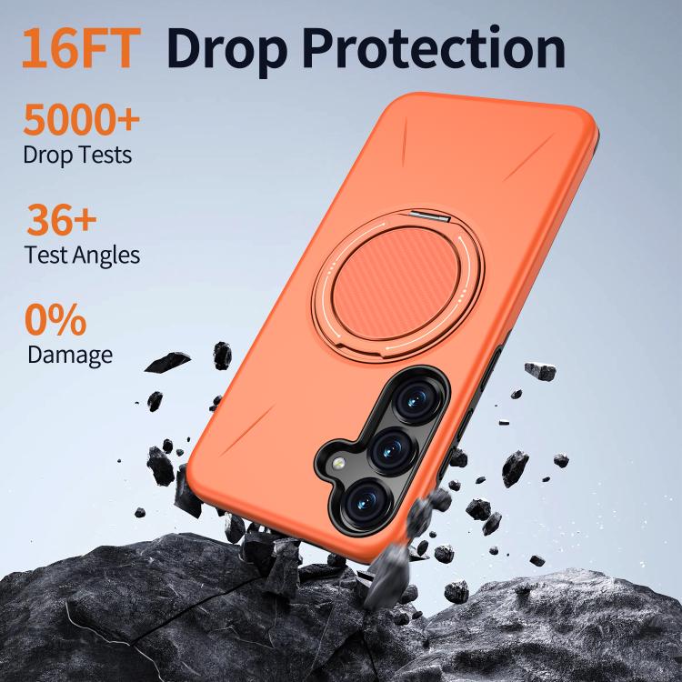 For Samsung Galaxy S24+ 5G Kalebol Magnetic MagSafe Rotation Holder PC Phone Case