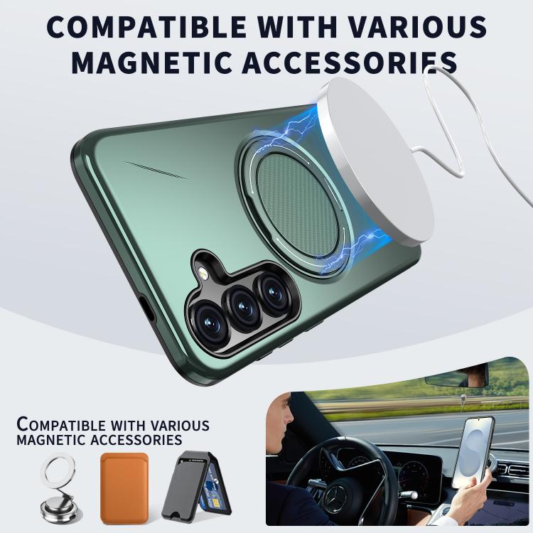 For Samsung Galaxy S24+ 5G Kalebol Magnetic MagSafe Rotation Holder PC Phone Case