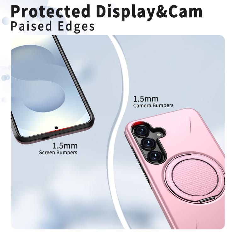 For Samsung Galaxy S24+ 5G Kalebol Magnetic MagSafe Rotation Holder PC Phone Case