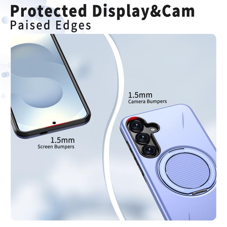 For Samsung Galaxy S24+ 5G Kalebol Magnetic MagSafe Rotation Holder PC Phone Case