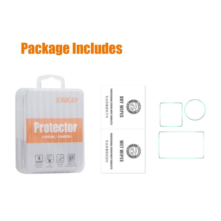 For DJI Osmo Action 5 Pro ENKAY Hat-Prince 0.2mm 9H Tempered Glass Screen Protector Film