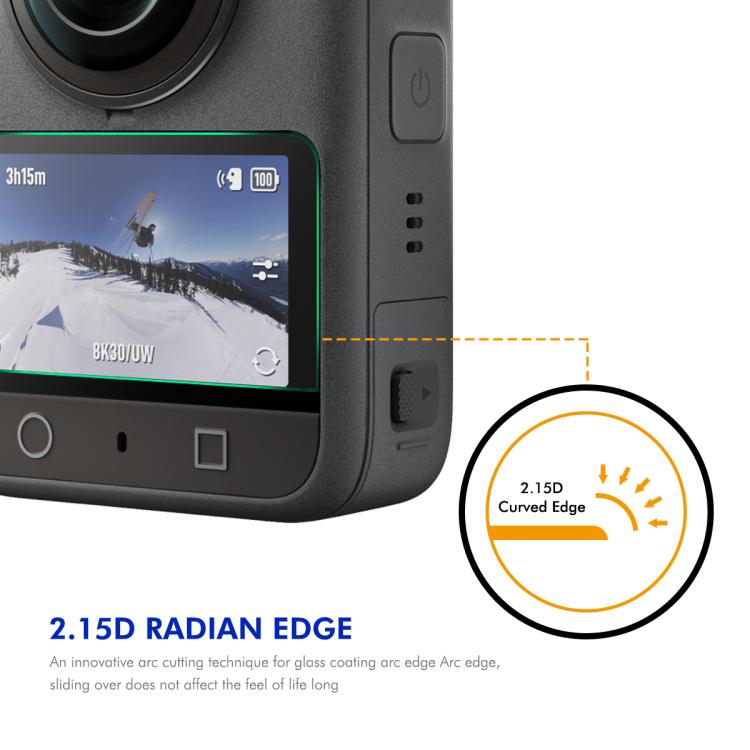 For DJI Osmo 360 2 Set ENKAY Hat-Prince 0.2mm 9H Tempered Glass Screen Protector Watch Film
