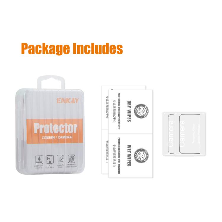 For DJI Osmo 360 2 Set ENKAY Hat-Prince 0.2mm 9H Tempered Glass Screen Protector Watch Film