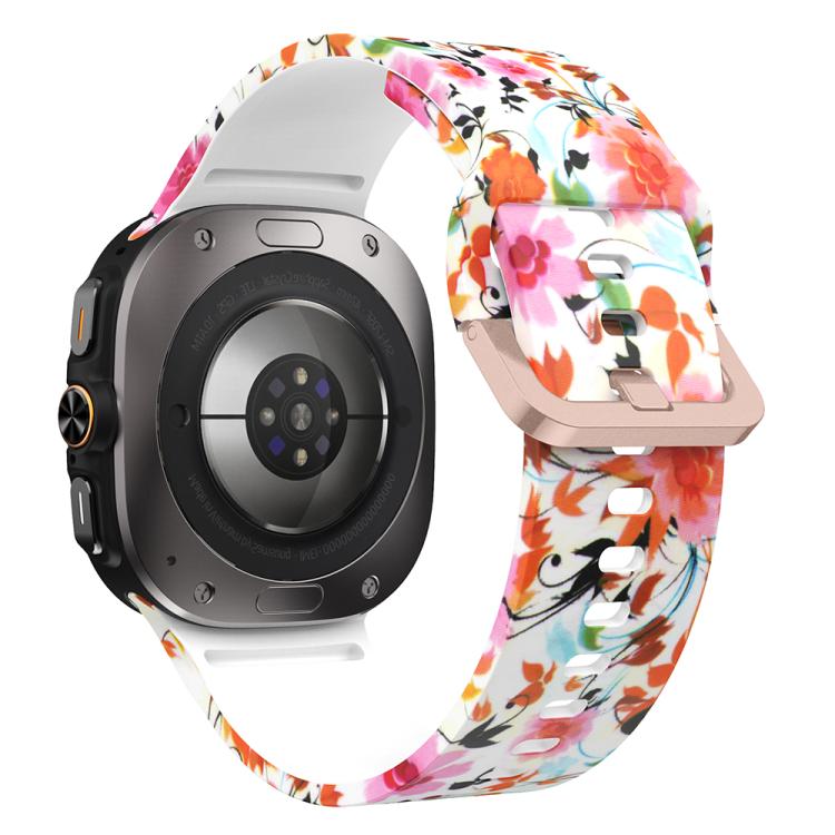 For Samsung Galaxy Watch Ultra 47mm / Ultra 2025 Printed Silicone Watch Band