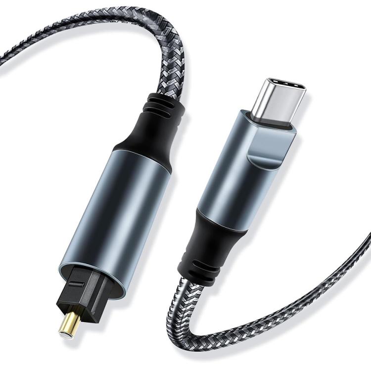 1.8m JUNSUNMAY Male USB Type-C to Male Toslink Optical Audio SPDIF Cable