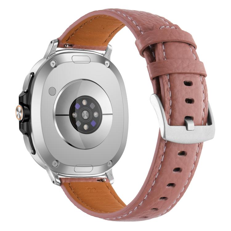 For Samsung Galaxy Watch8 / Watch8 Classic Lychee Texture Genuine Leather Watch Band