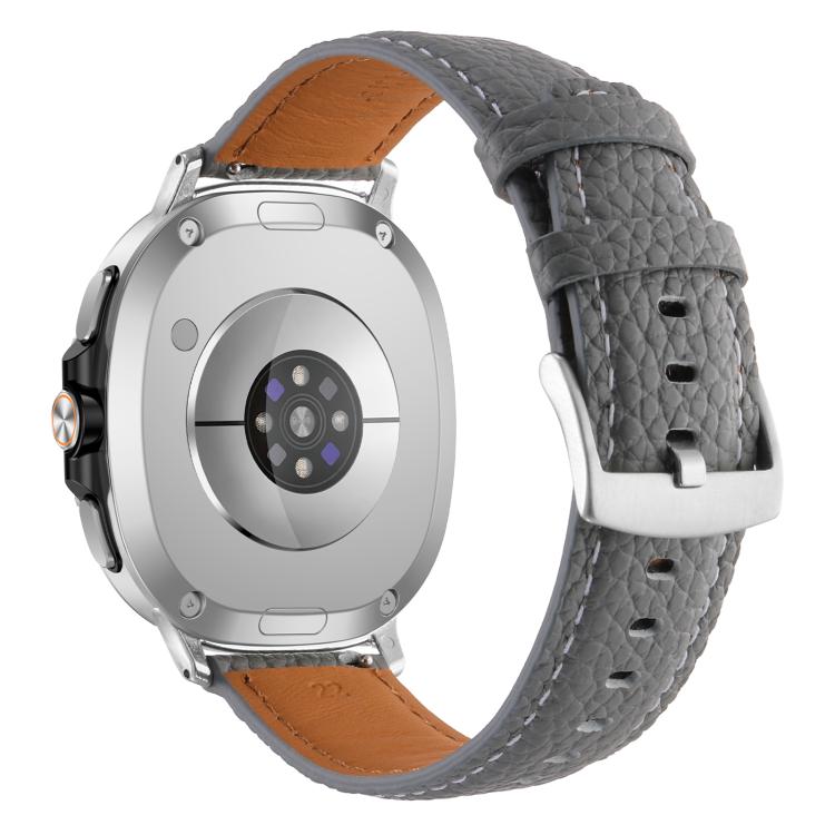 For Samsung Galaxy Watch8 / Watch8 Classic Lychee Texture Genuine Leather Watch Band