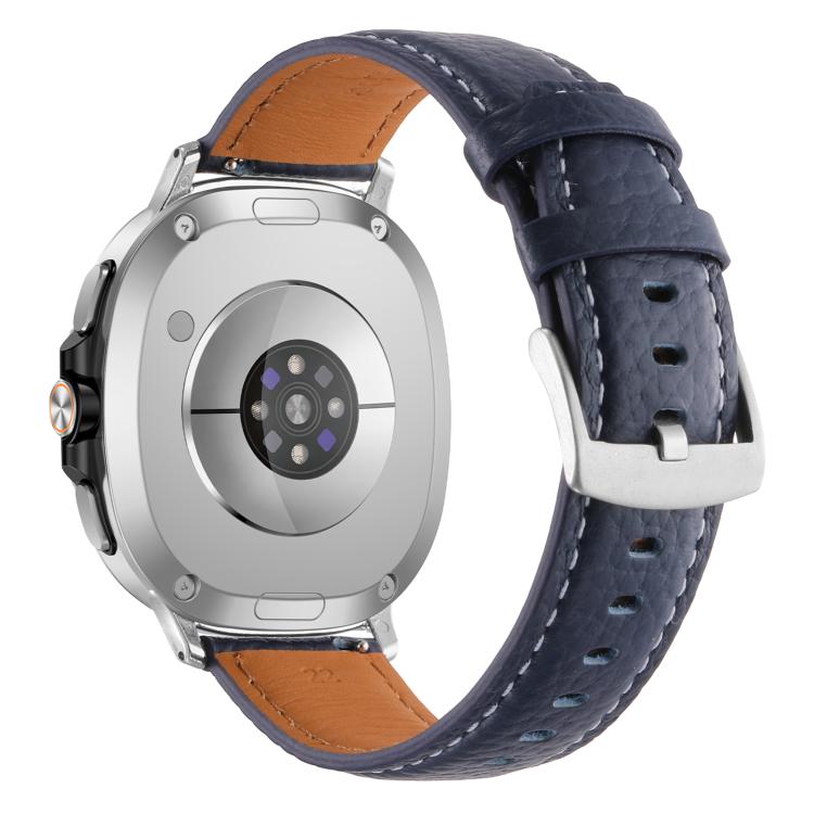 For Samsung Galaxy Watch8 / Watch8 Classic Lychee Texture Genuine Leather Watch Band