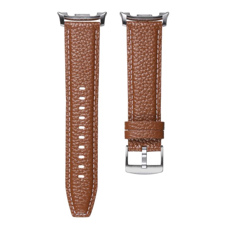 For Samsung Galaxy Watch8 / Watch8 Classic Lychee Texture Genuine Leather Watch Band