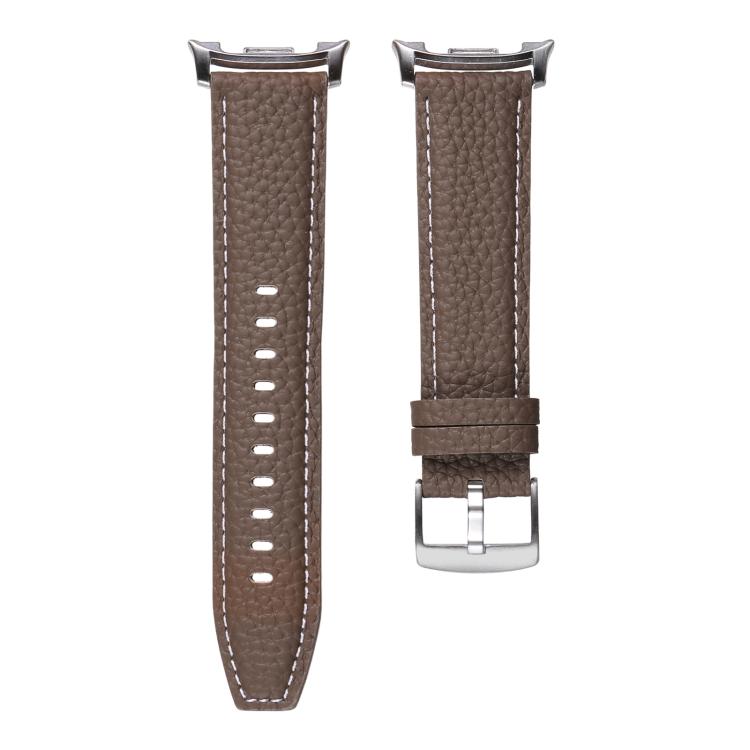 For Samsung Galaxy Watch8 / Watch8 Classic Lychee Texture Genuine Leather Watch Band