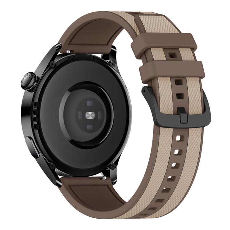 20mm Vertical Stripe Texture Two Color Silicone Watch Band