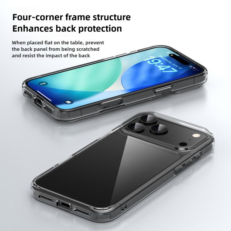 For iPhone 17 Pro Kalebol Ice-clear Shockproof Phone Case - Transparent
