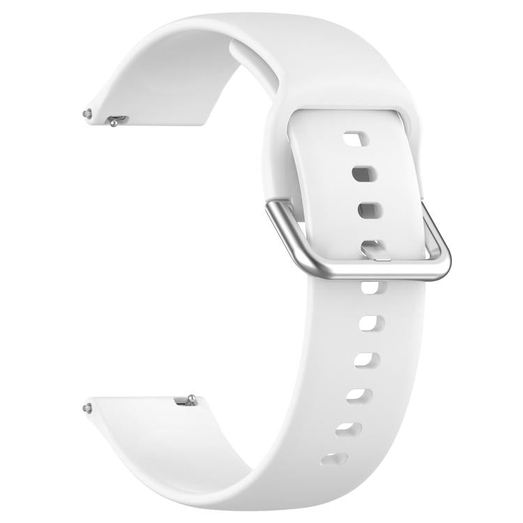 For Xplora X6 Play Kids Watch Solid Color Silver Buckle Silicone Watch Band, Size:L