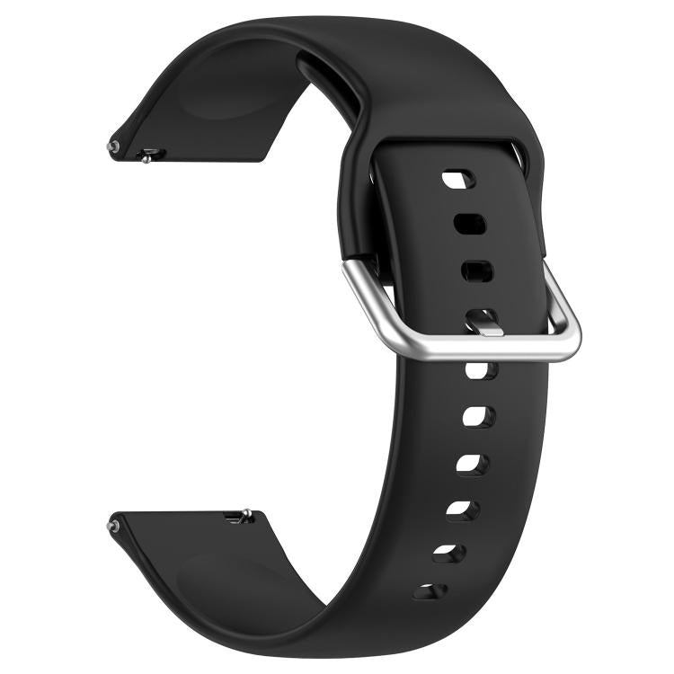 For Xplora X6 Play Kids Watch Solid Color Silver Buckle Silicone Watch Band, Size:L