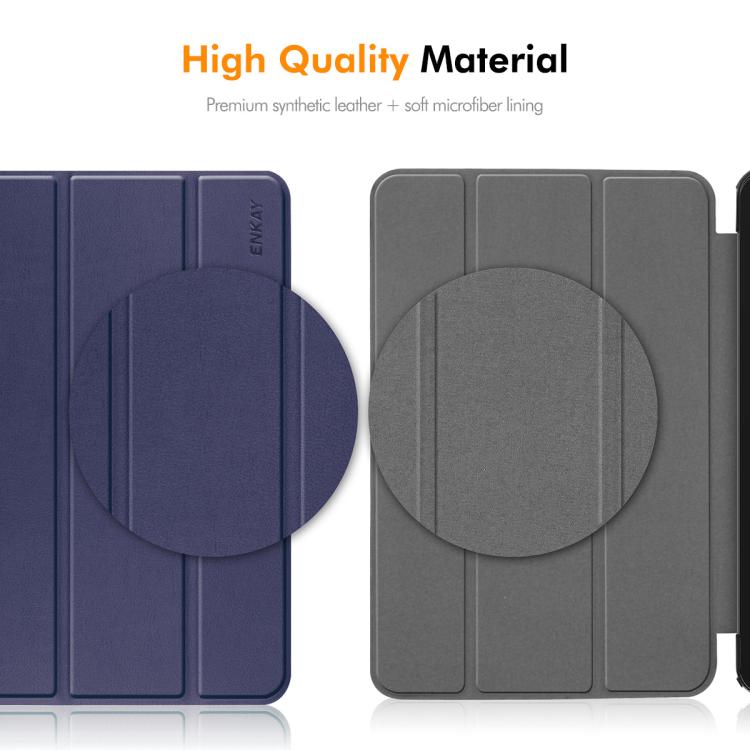 For Xiaomi Redmi K Pad 2 8.8 2026 ENKAY Tri-fold Custer Texture Leather Smart Tablet Case