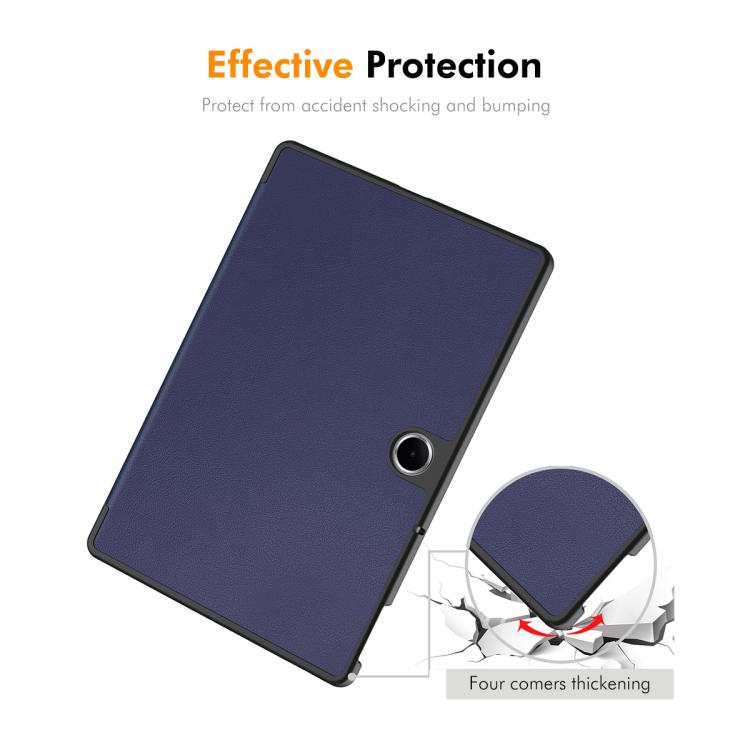 For OPPO Pad SE 11.0 ENKAY Tri-fold Custer Texture Leather Smart Tablet Case