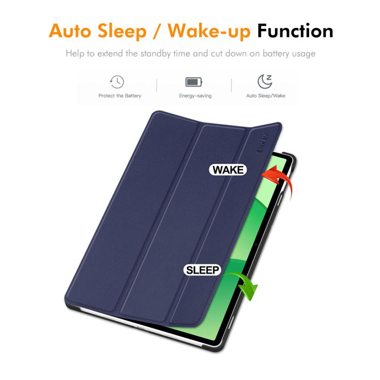 For OPPO Pad SE 11.0 ENKAY Tri-fold Custer Texture Leather Smart Tablet Case