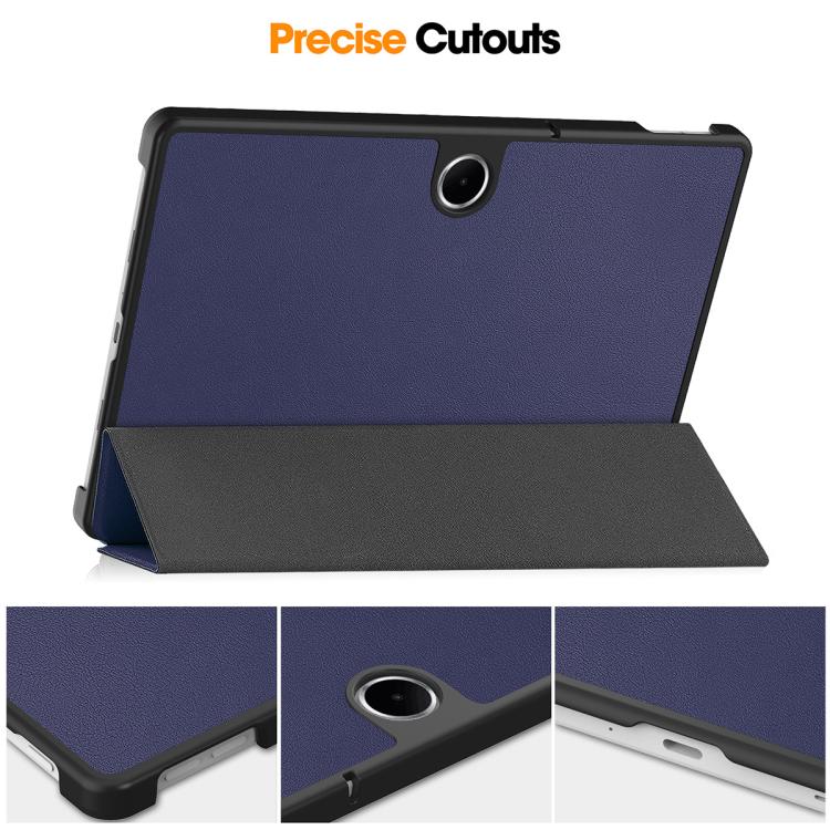 For OPPO Pad SE 11.0 ENKAY Tri-fold Custer Texture Leather Smart Tablet Case