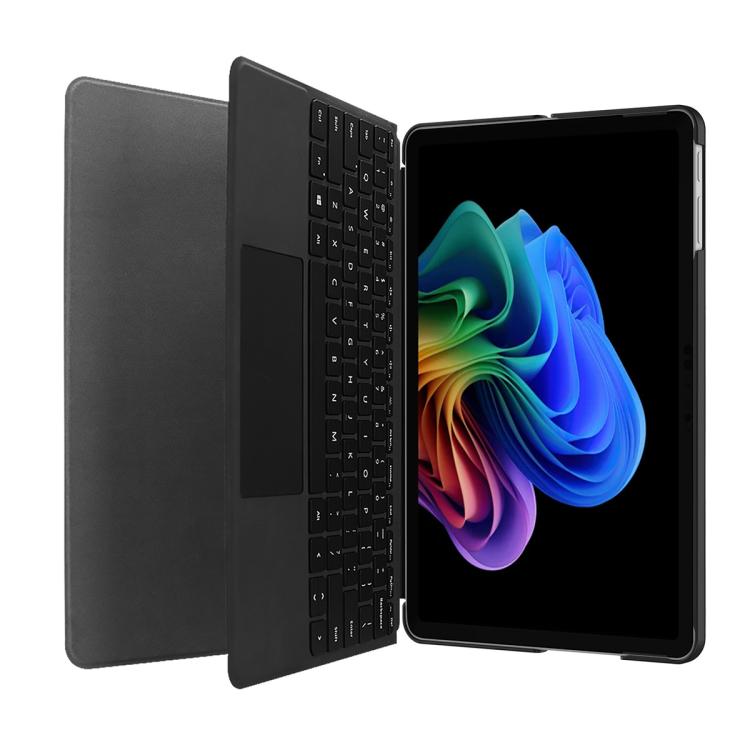 For Microsoft Surface Pro 12 2025 ENKAY Tri-fold Custer Texture Voltage Leather Stand Tablet Case with Pen Slot