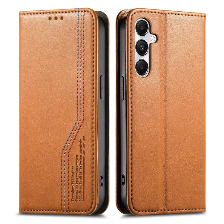 For Samsung Galaxy A15 Elastic Wristband Magnetic Suction Leather Phone Case
