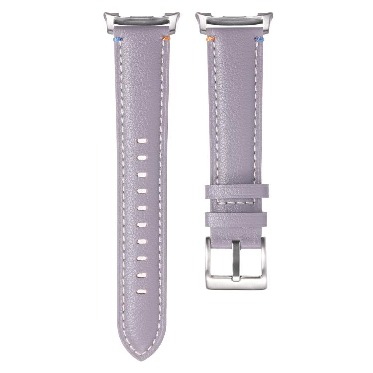 For Samsung Galaxy Watch8 / Watch8 Classic Stitched Genuine Leather Watch Band